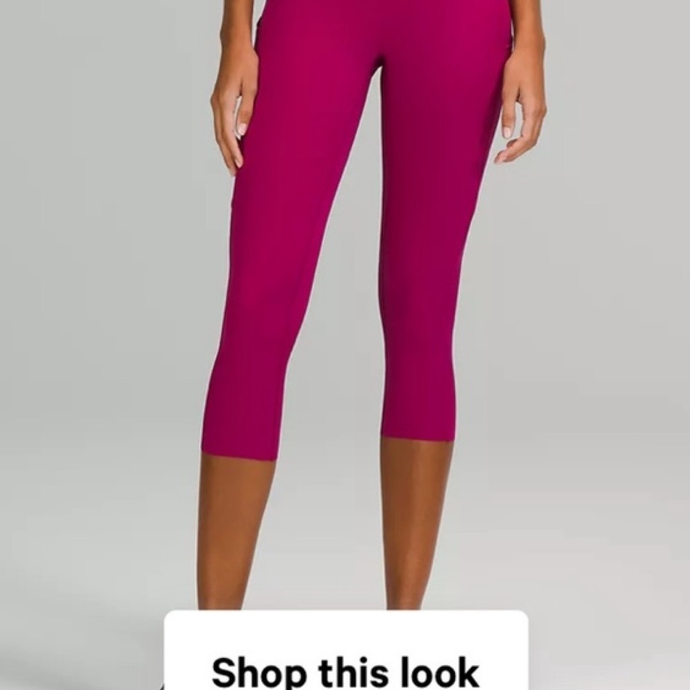 lululemon leggings fast free hr crop 23 pomegranate